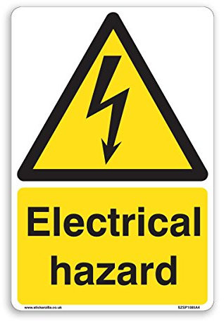 Cartel de peligro eléctrico [A4 200 mm x 300 mm)