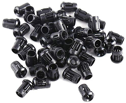 Akozon 3mm 5mm 8mm 10mm LED 50 Stücke Lampenfassung Diode Halter Kunststoff Schwarz Clip Lünette Montieren Nützlich(3mm)