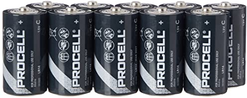 Duracell Procell C - Confezione da 10 batterie, Nero