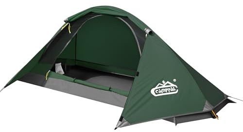 camppal 1-Personen-Zelt für Camping, Wandern, Bergjagd, Rucksackreisen, Zelte, 4 Jahreszeiten, Winddicht, regenfest und wasserdicht