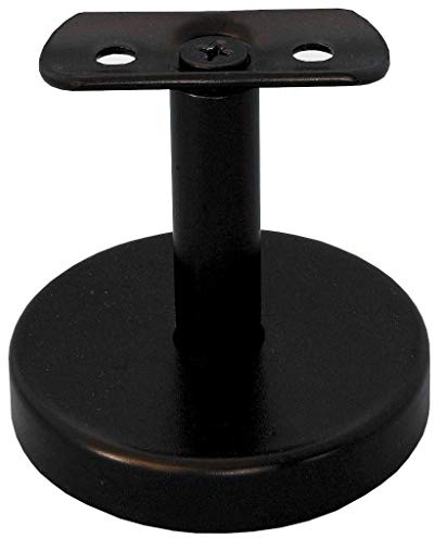 TIBU Handlauf Halter für Holz unbehandelt Handlauf Geländer Wandhandlauf Wand Treppe ohne Halter Modell T schwarz gepulvert