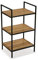 Versa Willow Armoire de Salle de Bain, Commode pour Organiser, Rangement Moderne, Étagère d'organisation avec 3 étagères, Dimensions (H x l x L) 70 x 32,5 x 39 cm, Bambou et métal, Couleur: Noir