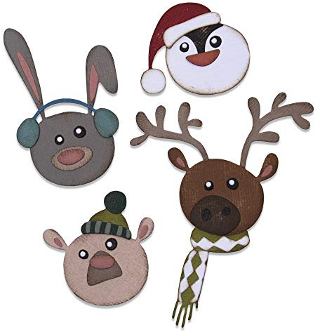 Sizzix 664752 Schneideisen Thinlits 9PK Winter-Critters von Tim Holtz