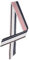 sourcing map Femmes Pois Bande Cœur Impression Écharpe Maigre Sharp Cou Écharpes Double Face Foulard Bleu Marine Rose 90 x 5 cm / 35,43 x 1,97 pouces (L * W)