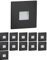 ledscom.de 12 Stück LED Treppenlicht/Wandeinbauleuchte FOW für innen und außen, Downlight, eckig, schwarz, 85 x 85mm, warmweiß