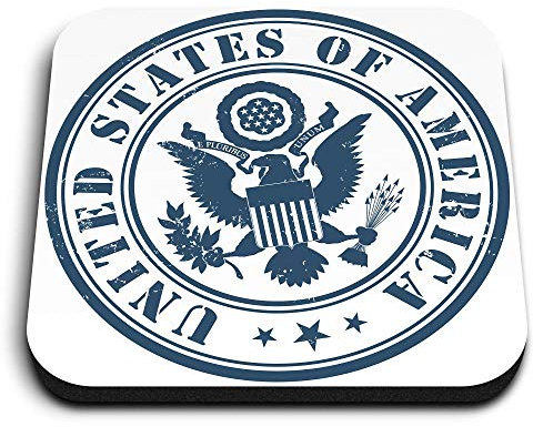1 x Square MDF Fridge Magnet - United States of America USA US 4476
