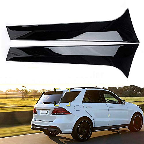 GOINUS ABS Seitenfenster hinten Spoiler Heckspoiler für Mercedes-Benz GLE Class W166 ML 2012-2018, Auto Heckscheibe Canard Spoiler Luftverteiler, 3M Klebstoff Installation, glänzend schwarz