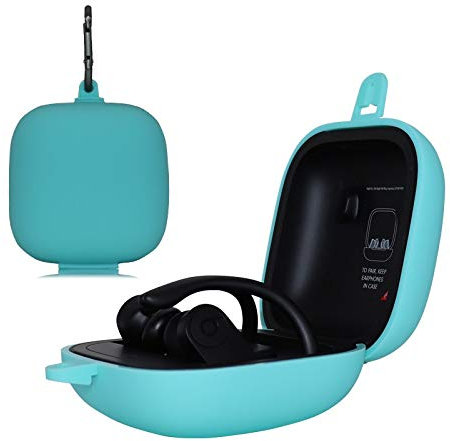 Beats Powerbeats Pro Hülle,Weiche Silikon Schutzhülle Case,Thin Soft Silicone Stoßfeste rutschfeste Schutzzubehör Abdeckhülle Tasche für Beats Powerbeats Pro Earbuds Wireless Earphones (Grün)