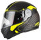 NZI - Klapphelm für Motorrad, Combi Duo 2, mit Sonnenvisier, innen (Sierra schwarz/gelb, M (57-58 cm).