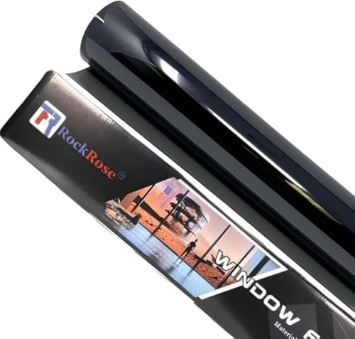Rockrose Car Window Tint Film - Privacy Window Tint- Tint for Car Windows - Premium Carbon Professional Tint Car Window Heat UV and IRR Block for Cars - Adhesive Film 36 in x 5FT - 35 Percent