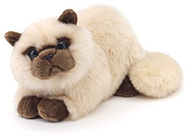 Uni-Toys - Perserkatze beige, liegend - 31 cm (Länge) - Plüsch-Katze - Plüschtier, Kuscheltier