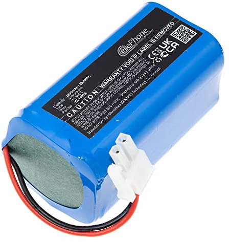 cellePhone Akku Li-Ion kompatibel mit Ecovacs RoboStar T10 T30 T40 T50 T60 T80 Pro - Deebot M82 500 DM82 (Ersatz für BL7402A) - 2600mAh / 14,8V