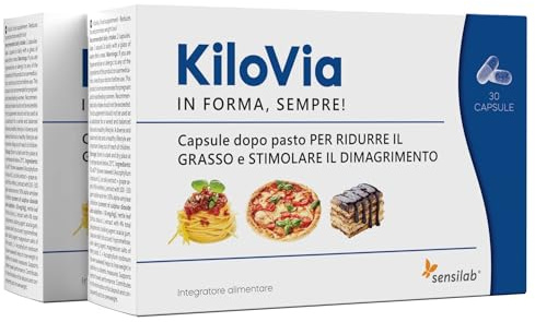 KiloVia, Sensilab, 60 Capsule | Integratore Alimentare con Alga Bruna, Semi d’Uva, Iodio ed Estratto di Foglie di Ortica – Capsule Dopo i Pasti