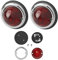 Preiswert&Gut 2x Positionsleuchten Anhänger in Rot Ø70mm – Begrenzungsleuchten 12V ohne Glühbirne Licht für links und rechts Begrenzungsleuchte und Umrissleuchten Set