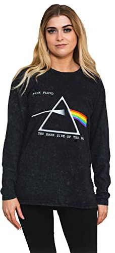Pink Floyd T Shirt Dark Side of The Moon Dip Dye offiziell Unisex Long Sleeve XL