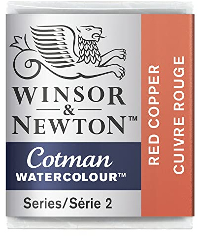 Winsor & Newton Cotman Metallic Watercolour Paint, Red Copper, Half Pan, Vibrant High Quality Pigments