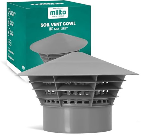 Cubierta De Lluvia Tapa De Ventilación Del Tejado (110 mm | Gris)