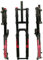 HSQMA DH MTB Forcella 26 27.5 29 Pollici Downhill Mountain Bike Forcella Ammortizzata Doppia Spalla 28.6mm Dritto Forcella Pneumatica Perno Passante Corsa 160mm Ritorno Regolabile