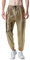 NewL Herren-Jogginghose, glänzend, silberfarben, metallisch, Hip-Hop-Hose, Nachtclub, Party, Festival, Abschlussball, Streetwear, gold, 36-41, XL
