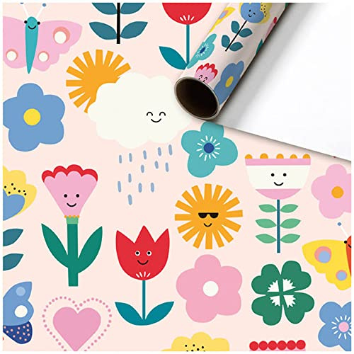 Geschenkpapier Stewo Billa 1 Rolle 70 x 200 cm Blumen Kinder