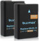 Blumax Lot de 2 batteries 1100 mAh remplace Nikon, EN-EL14, EN-EL14a, D5300, D5100, D5300, D5500, D3100, D3200, D3300, D3400, P7800, P7700, P7100, P70000 Couleur : noir