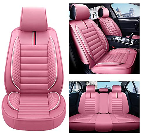 DTGPRO Auto Schonbezug Set passend für VW Passat B6 Passat B8 Golf 4 Golf 5 Passat B5 Golf 7, Polo Golf MK4 VW Golf 5 Golf 6 Amark Passend für Autositzbezüge / Pink