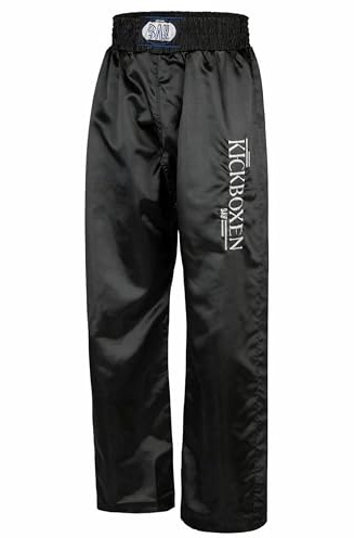 BAY Edel Stick Kickboxhose Schwarz für Kinder und Erwachsene S