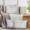 4er Set Sofakissen mit Füllung und Bezug 40x60cm weiche Kissenhülle mit Dekokissen Couchkissen für Sofa, Schlafzimmer, Wohnzimmer, Balkon, hellgrau Moonlight flauschig, mit verstecktem Reißverschluss