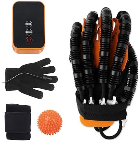 Rehabilitation handschuh, Finger Training & Fingerbegradigung Ausrüstung, Schlaganfall Hand Schiene Assistive Handschuhe für Schlaganfall Hemiplegie hilft Patienten mit Hand Dysfunktion (linke, M)