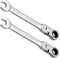 Aoktorkit 10mm Flex-Head Ratchet Spanner, 2 Pcs Matte Metric Ratcheting Wrench, Professional Repair Tool, 72 Teeth, High Carbon Steel Spnners for DIY Bicycle and Home Maintance