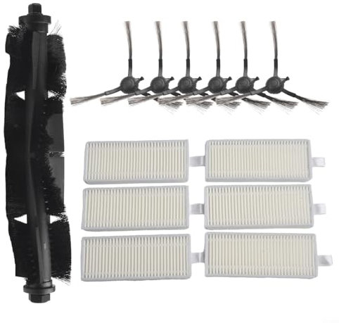 Kit de filtre de rechange pour aspirateur robot pour Tapo RV30 Plus, RV30, RV10 Plus, RV10, 1 brosse rouleau principale, 6 filtres, 6 brosses latérales