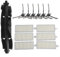 Kit de filtre de rechange pour aspirateur robot pour Tapo RV30 Plus, RV30, RV10 Plus, RV10, 1 brosse rouleau principale, 6 filtres, 6 brosses latérales