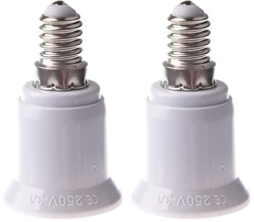 Fegtrty 2 adaptadores de enchufe de bombilla LED E14-E27