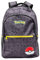 William Lamb Pokemon Pikachu Emotions and Poke Ball Grid Collage Mochila Mochila - Negro y Gris Talla Única, gris, 17 Inches