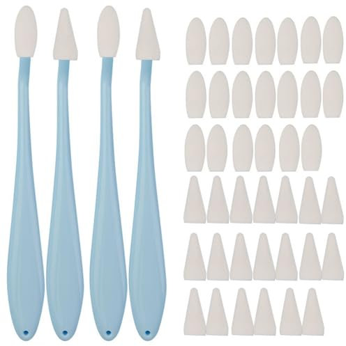 Lot de 3 Estompeurs de Dessin, Estompe - papier, Éponges Effaçables, 2 Types de Têtes, 40 Lingettes de Rechange, Tortillons Dédiés pour Mettre en Évidence, Ombrer, Détailler et Corriger les Dessins