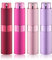 Lulupack 8ml Atomizzatore di Profumo， Flacone Spray da Viaggio per Acqua di Colonia, Atomizzatore Portatile Ricaricabile (4pcs, Serie Rossa)