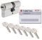 ToniTec Zylinderschloss TEC440 by ABUS Schließzylinder verschiedenschließend Türschloss 35/65mm mit 6 Schlüssel und Codecard