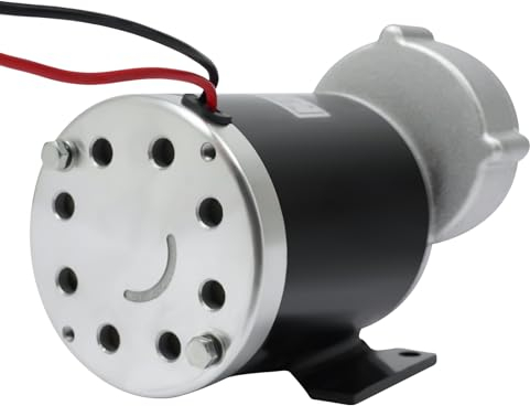 600W Getriebemotor Getriebereduzierung Elektromotor DC Motor mit Untersetzungsverhältnis 1:6,67 450 U/min für Moped Fahrräder Pocket Bike E-Bike (24, Volt)