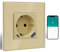 BSEED Enchufe ZigBee con Cargador Rápido USB C 20W con Medición de Corriente,Schuko WLAN Empotrada para Alexa/Google Home, Enchufe Inteligente 16A,1 Gang Oro(Requisito del Gateway Hub)