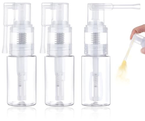 LLOUSSAK 3Pcs 35ml Transparent Glitter Duster Sprayer, Edible Glitter Spray for Cakes, Craft, Cloth, Spray Bottle Empty
