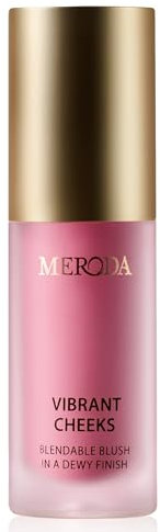 MERODA® Vibrant Cheeks Liquid Blush [ZARTES & GLOWY FINISH] - Rouge Hochpigmentiert & Flüssig - Langanhaltendes Blushliquid in verschiedenen Tönen (Pink Peony)