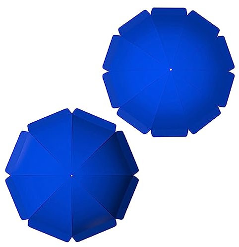 Housse de rechange imperméable en polyester pour parasol rond 8/10 bras Bleu 3 m