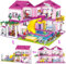 TOY PLAYER Pink Girls Summer Villa Friends House Building Set Compatible with Lego Friends Construction Educational STEM Toy for Kids Age 8-12 and Up 1523 PCS
