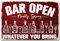 SUPERDANT Wine Bottle Metal Tin Sign Bar Open Whatever You Bring Tin Signs Funny Iron Art Poster for Kitchen Bars Pub Garage Man Cave Bedroom Bathroom Vintage Decor