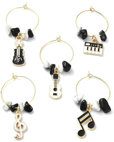 Airssory Random Flower Bee Heart Themed Metal Wine Glass Charms for DIY Jewellery Bracelet Necklace Earring Keychain Decoration