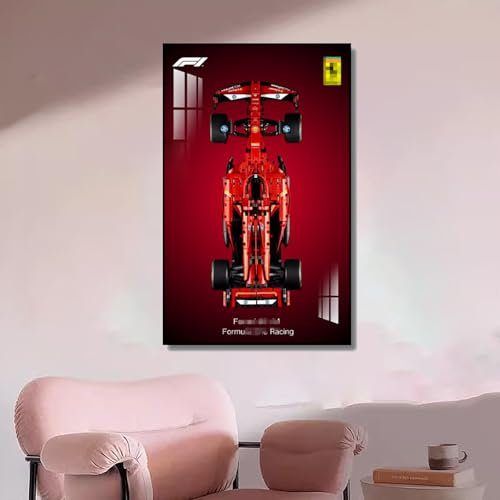 Panneau mural pour Lego Technic 42207 Ferrari SF-24 F1 voiture ou adulte, cadeau pour les amateurs de Lego - Support mural uniquement (C)
