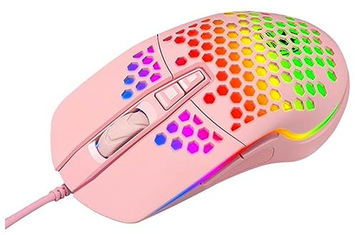 Uonlytech Souris Gaming Créative Filaire Glowing avec Design Aéré Confortable pour Ordinateur Portable Et Pc