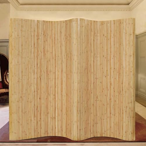 Gecheer paravent Exterieur sur Pied,séparateur de pièce Cloison de séparation Bambou 250 x 165 cm Naturel