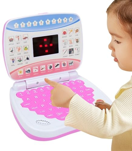 Tragbarer Computer für Vorschule: Computerspielzeug für Musikerziehung, interaktives Gerät für Mathematik des Alphabets, tragbare Simulationsspieltechnologie, Geschenk