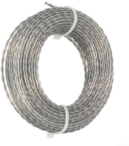 Bobine de fil de coupe en nylon renforcé 15 m x 4 mm - Cordon de rechange pour débroussailleuses, tondeuses électriques à main (15 m x 4 mm)